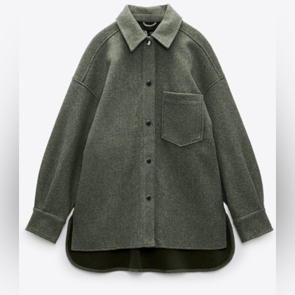 ZARA Buttoned Soft Overshirt